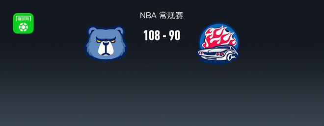 NBA战报：灰熊108-90活塞取3连胜，杰登-艾维空砍31分