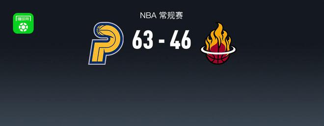 NBA战报：步行者加时63-46热火，麦康奈尔14+3